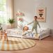 en.casa Kinderbed met matras Tanna 120x200 cm wit