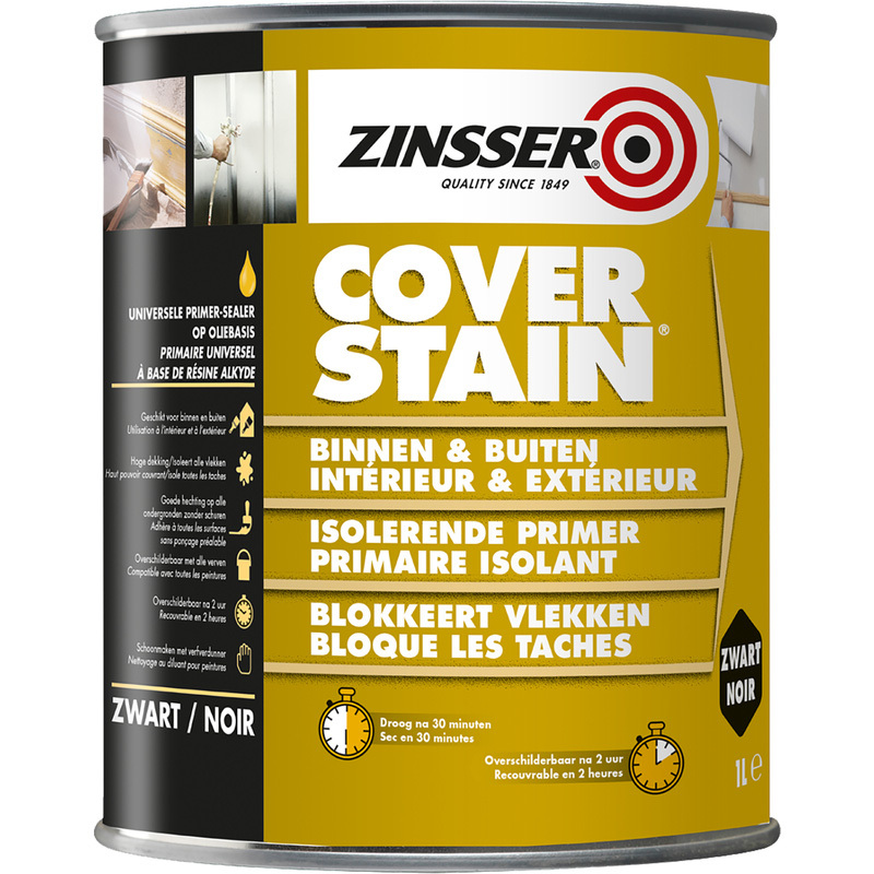 Zinsser Cover stain primer 1L zwart