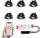 HOFTRONIC Sienna Set van 6 Smart LED Mini Inbouwspots - Zwart - 12V 3W 200lm - Dimbaar - Kantelbaar - Wifi & Bluetooth - 2700K - IP44