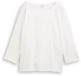 Tom Tailor - Chemise à manches longues avec structure ottoman - Taille S - Blanc Whisper