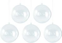Merkloos / Sans marque Moebius Creativ Hobby/DIY Kerstballen - 15 stuks - Transparant - 12 cm Diameter - Kunststof
