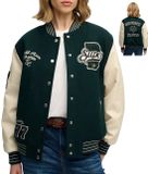 Superdry Patched Varsity Bomber Jacket Dames - Maat 16