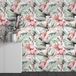 Papier peint panoramique motif fleurs tropicales 195 cm x 122 cm