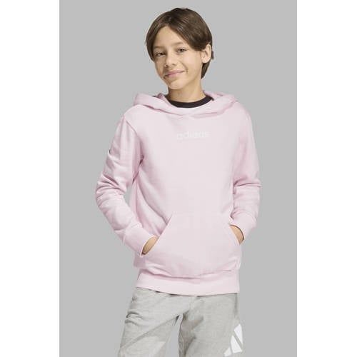 adidas uniseks-kind Essentials Hoodie Sweatshirt, pink/white, 11-12 Years