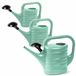 Merkloos / Sans marque Voordeelset van 3x stuks kunststof tuin gieters 2, 5 en 10 liter mintgroen - Met sproeikop/broeskop