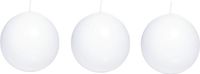 Trend Candles Bolkaars glad - 3x - wit - 7 cm - 16 branduren