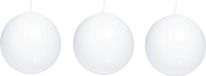 Trend Candles Bolkaars glad - 3x - wit - 7 cm - 16 branduren