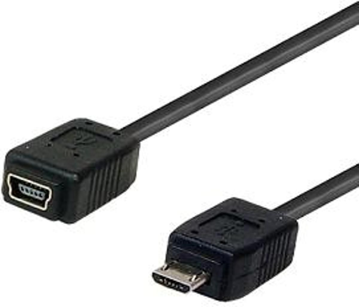 PremiumConnect USB mini 5p vrouwelijk - USB micro B mannelijk - 0,20 meter