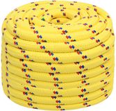 vidaXL Multifunctioneel touw 20 mm 100 m Geel PP
