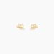 Basajaun Boucles D'Oreilles Puces Or Jaune Oxyde De Zirconium