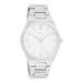 OOZOO Timepieces - Zilverkleurige horloge met zilverkleurige roestvrijstalen armband - C10525