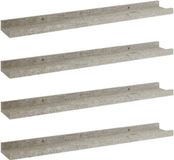 vidaXL Wandschappen - 4 stuks - 60x9x3 cm - Betongrijs
