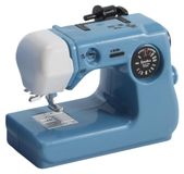Machine à coudre, portable, décoratif, bleu
