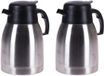Excellent Houseware 2x Koffie/Thee Thermoskannen RVS 1500 ml