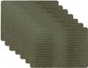 Unique Living placemats Croco lederlook - 8x - 43 x 30 cm - donkergroen - PVC