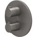 IVY Pact Afbouwdeel Inbouwthermostaat met 1 Losse Stopkraan met Rond Rozet - Geborsteld Metal Black PVD