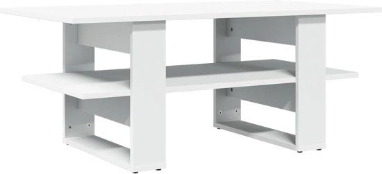 vidaXL Salontafel 102x55x42 cm bewerkt hout zwart