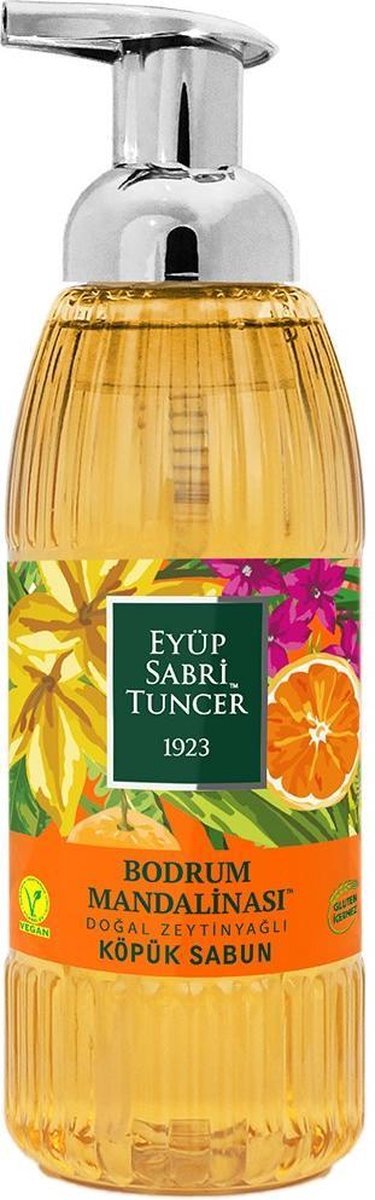 Eyup Sabri Tuncer Eyüp Sabri Tuncer – Bodrum Mandarijn met 100 % natuurlijke Olijfolie - Schuimzeep met pomp – 500 ML