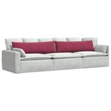 vidaXL - Zitkussens - 2 stuks - Wijnrood - 145 x 40 cm - Corduroy stof