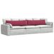 vidaXL - Zitkussens - 2 stuks - Wijnrood - 145 x 40 cm - Corduroy stof