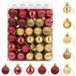 vidaXL Kerstballenset - 150 stuks - Goud en wijnrood - 3 cm - Polystyreen
