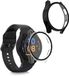 kwmobile 2x coque adapté pour Samsung Galaxy Watch FE 40mm - Tracker d'activité physique coque en verre trempé et cadre en plastique set transparent / noir