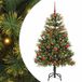 vidaXL Sapin de Noël artificiel à charnières avec pommes de pin vert 150 cm
