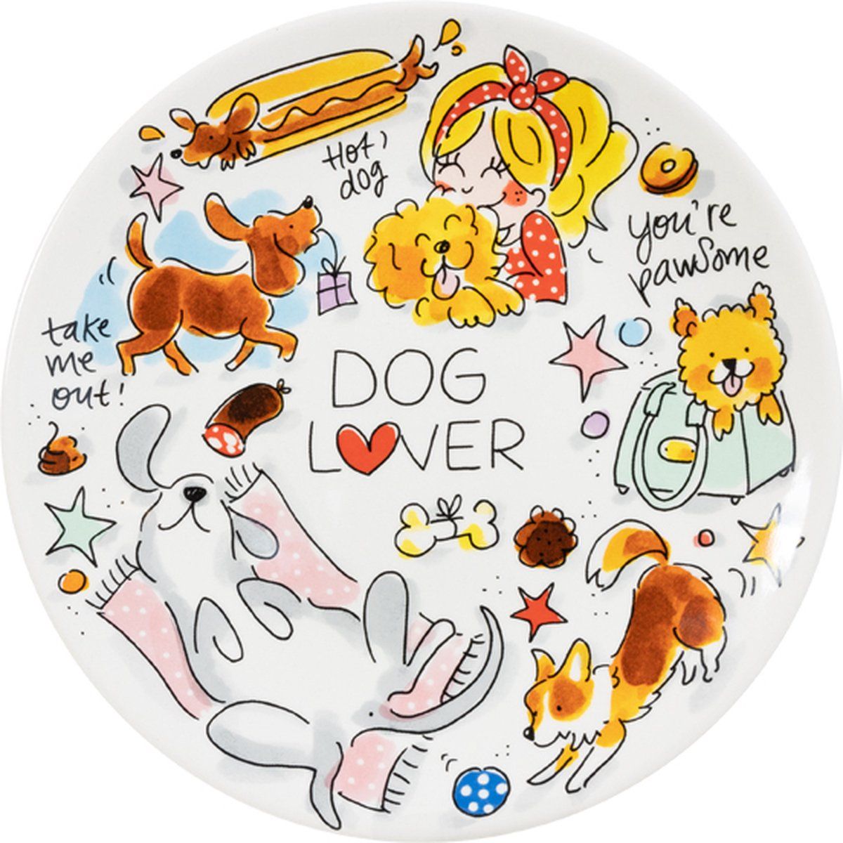 Blond Amsterdam Dier: Bord 22cm Dog Lover