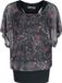 Gothicana by EMP Gothicana Zwart T-shirt met all-over bloemenprint - Dames - S