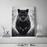 Merkloos / Sans marque Wan GmbH Canvas Schilderij - Muur Decoratie - Woonkamer Aankleden - Hoge Resolutie Print - 60x90cm - Zwart