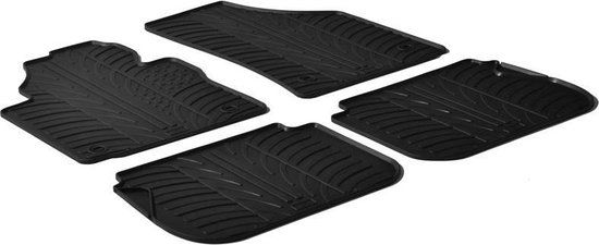 Gledring Rubbermatten passend voor Volkswagen Caddy 2004-2015 & 2015- (G profiel 4-delig + montageclips)