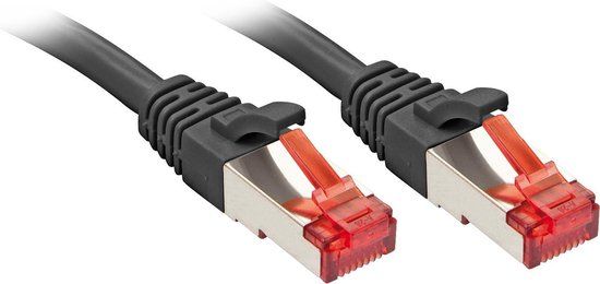 Lindy Kabel / Adapter 1m Cat6 S/FTP (S-STP) Zwart netwerkkabel