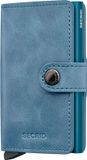 Secrid Miniwallet Vintage Leren Portemonnee Blauw Man, Vrouw