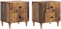 vidaXL Nachtkastje Oud hout 43 x 34,5 x 48 cm