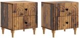 vidaXL Nachtkastje Oud hout 43 x 34,5 x 48 cm