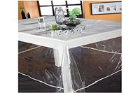 Ronde kunststof tafelkleed 140 cm effen doorschijnend