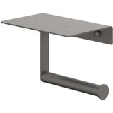 IVY Toiletrolhouder met Planchet - Geborsteld Metal Black PVD