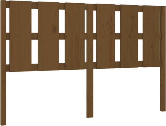 vidaXL Hoofdbord 155,5x4x100 cm massief grenenhout honingbruin