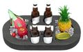 Elzusha - Plateau de service flottant pour piscine avec compartiments pour snacks et boissons