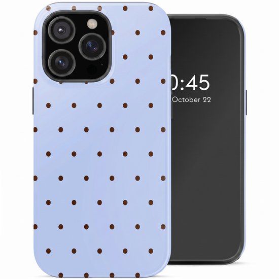 Selencia Hoesje - Geschikt voor Apple iPhone 17 Pro - Backcover geschikt voor MagSafe - Happy Dots Digital Sky