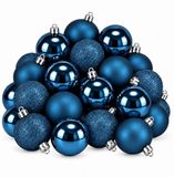 Mica Decorations Bal Onbreekbaar Donkerblauw 27 Stuks