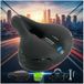 Mucola Selle de vélo VTT acier Siège de vélo Vélo électrique Unisexe Mousse à mémoire de forme Selle de randonnée avec suspension Ventilation - Bleu