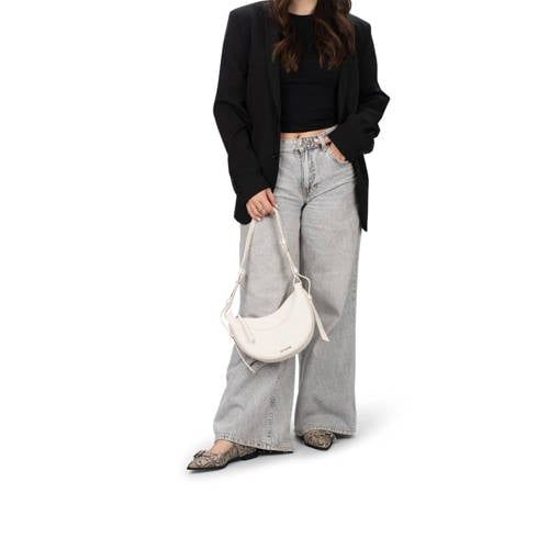 POSH by Poelman Gulia loafers met slangenprint grijs
