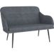 Banc gris foncé 110x76x80 cm velours