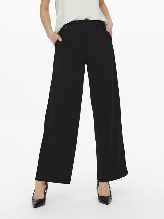 JDYGEGGO NEW LONG PANT JRS NOOS - Zwart - Wide Leg Fit - Dames - Maat XL