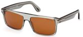 Tom Ford Philippe-02 Ft 0999 Lunettes de soleil homme gris géométrique marron 58mm