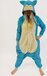 KIMU Onesie Snorlax Pokemon pak kind kostuum - maat 128-134 - Snorlaxpak jumpsuit pyjama