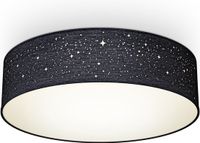 B.K.Licht - Plafondlamp - Ø38cm - Zwart - Sterrenhemel Effect - 2x E27 - Kinderkamer