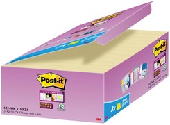 Post-it 622SSCYVP24EU Super Sticky notes Kanariegeel 48 x 48 mm 70 g/m² 24 stuks à 90 vellen