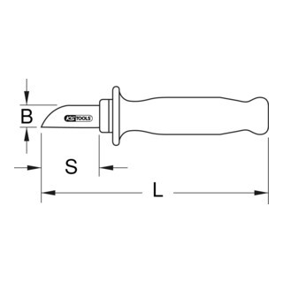 KS Tools KS Tools geïsoleerd kabelmes, 210mm Aantal:1